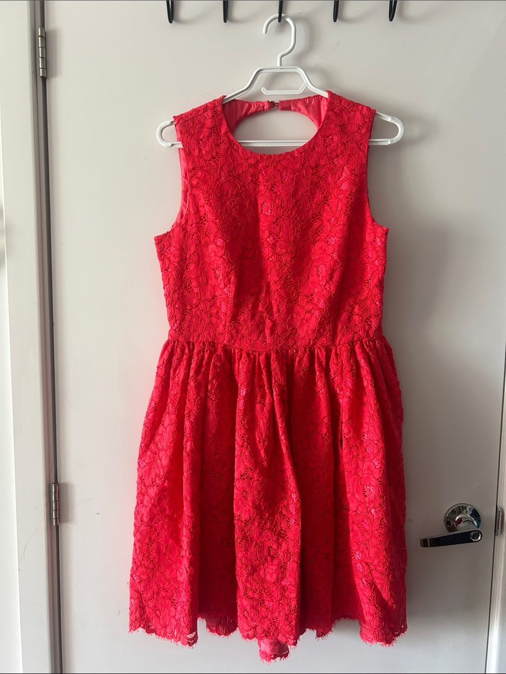 Like new kate spade Red Lace Sleeveless Fit-and-Flare Dress
